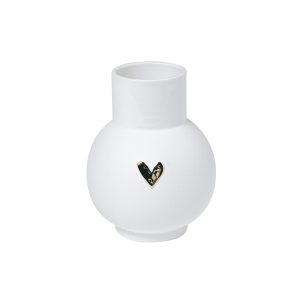 Vase arrondi Coeur, argenté