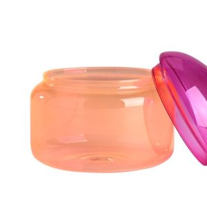 Bonbonnière en verre L "Corail et Fushia"